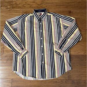 Vintage Tommy Hilfiger Mens  Striped Button Down Shirt Size XL